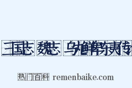 三国志·魏志·乌丸鲜卑东夷传论是什么意思的图片